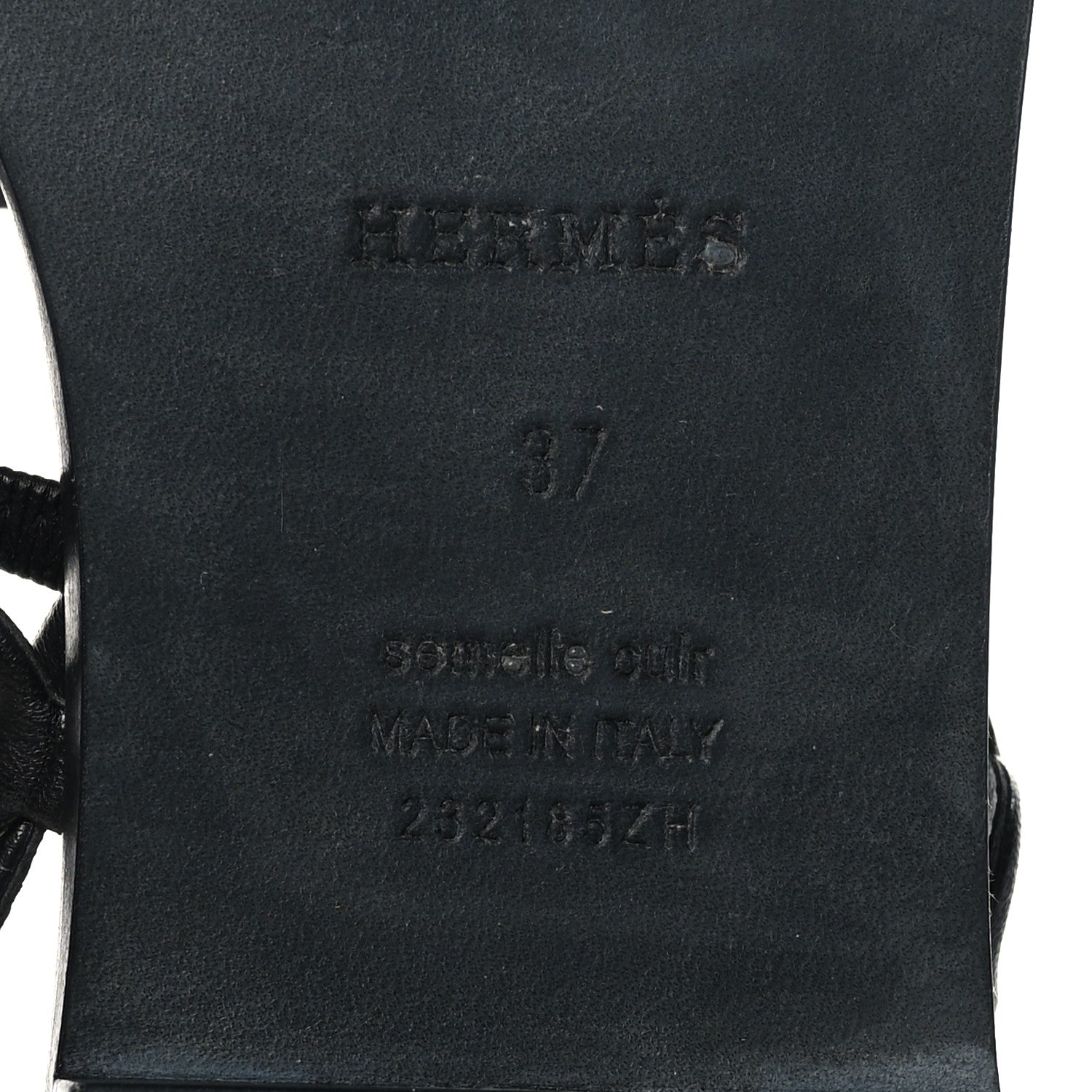 Hermes Calfskin Kalliste Sandals 37 Black 7 of 8