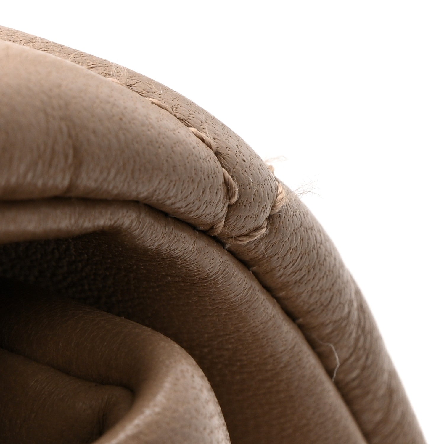 Saint Laurent Lambskin Quilted Sade Puffer Envelope Clutch Dark Beige 8 of 8