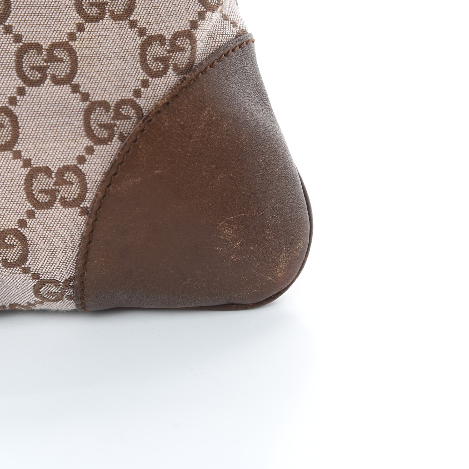 Gucci Monogram Lobster Clasp Jackie O Hobo Brown 16 of 16