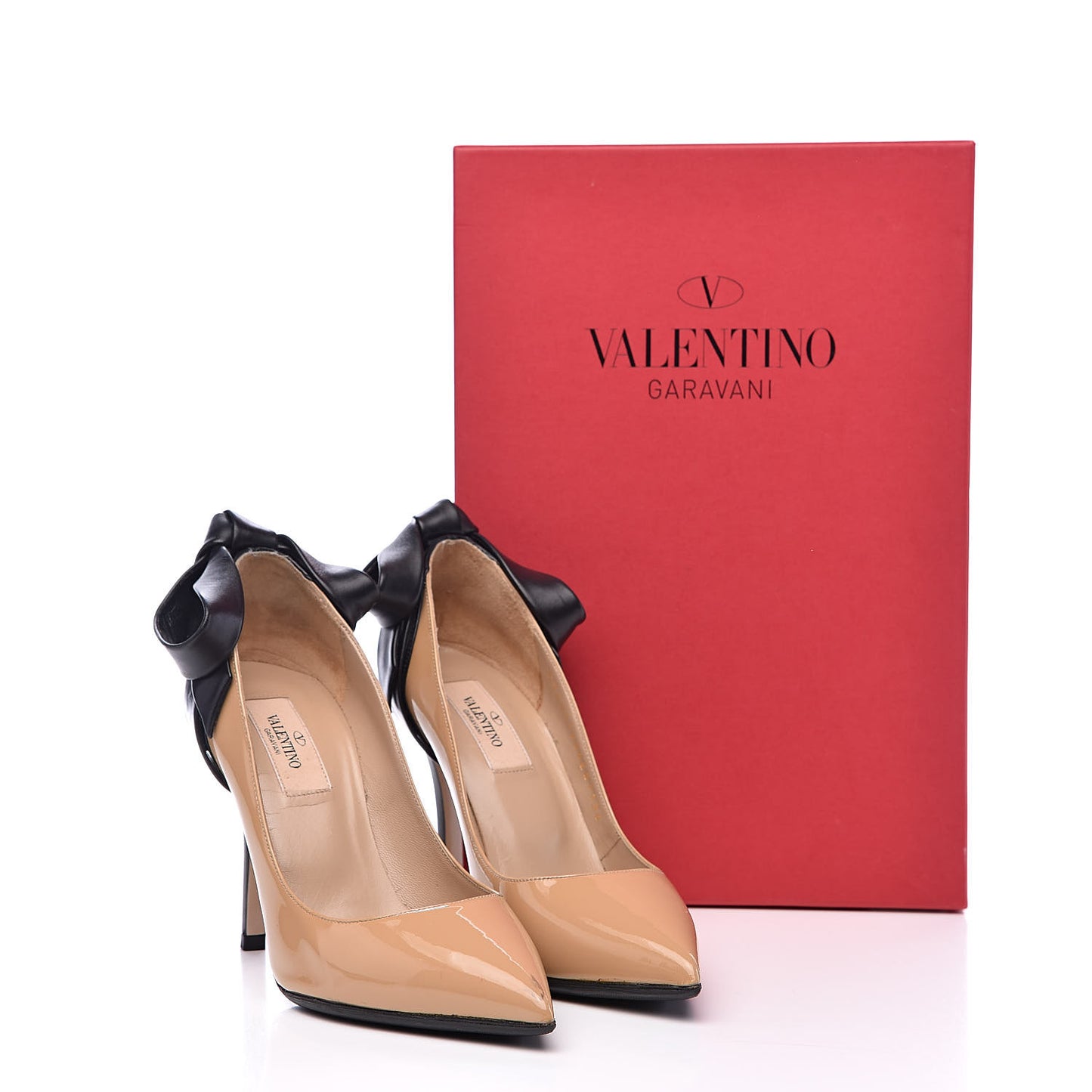 Patent Bow Pumps 36 Nude Black
