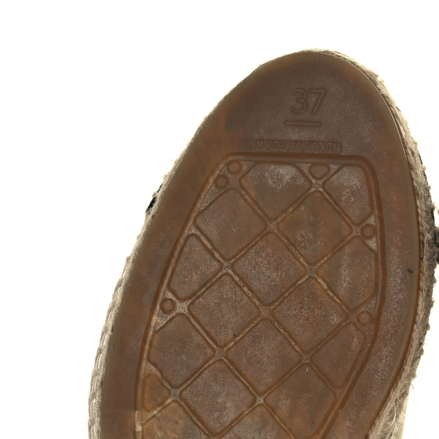 Chanel Metallic Calfskin Grosgrain CC Espadrilles 37 Ivory Black 6 of 10