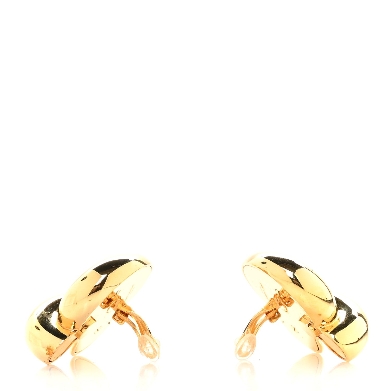 Saint Laurent Knot Clip On Earrings Gold 3 of 5
