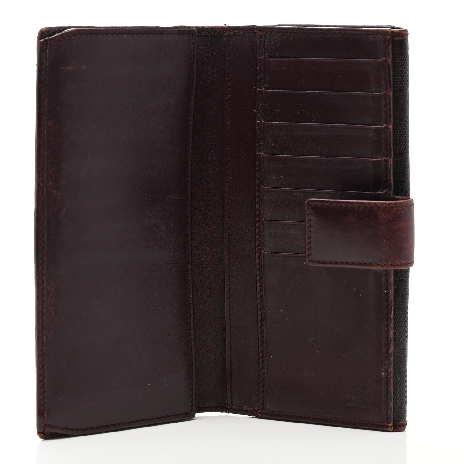 Gucci Imprime Monogram GG Pierce Continental Flap Wallet Bordeaux 5 of 10