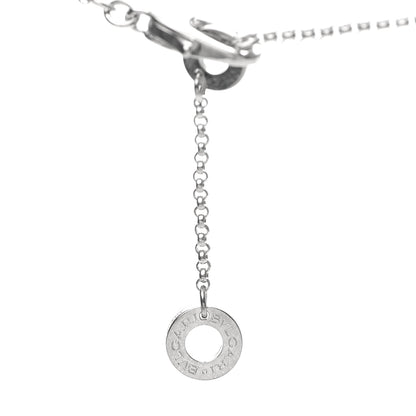 Bulgari 18K White Gold Diamond Small B.Zero1 Pave Pendant Necklace 5 of 7