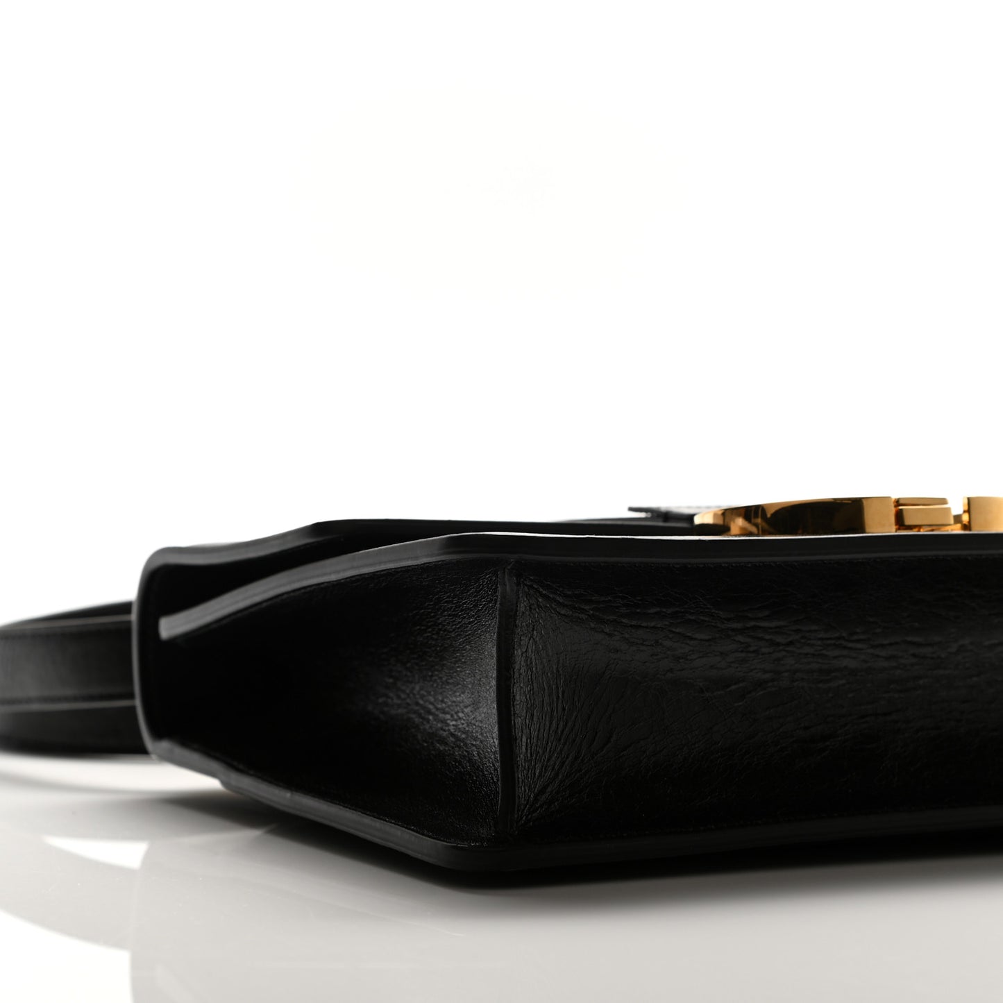 Crinkled Lambskin 30 Montaigne Flap Bag Black