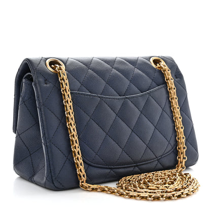 Chanel Caviar 2.55 Reissue 224 Flap Dark Blue 3 of 12
