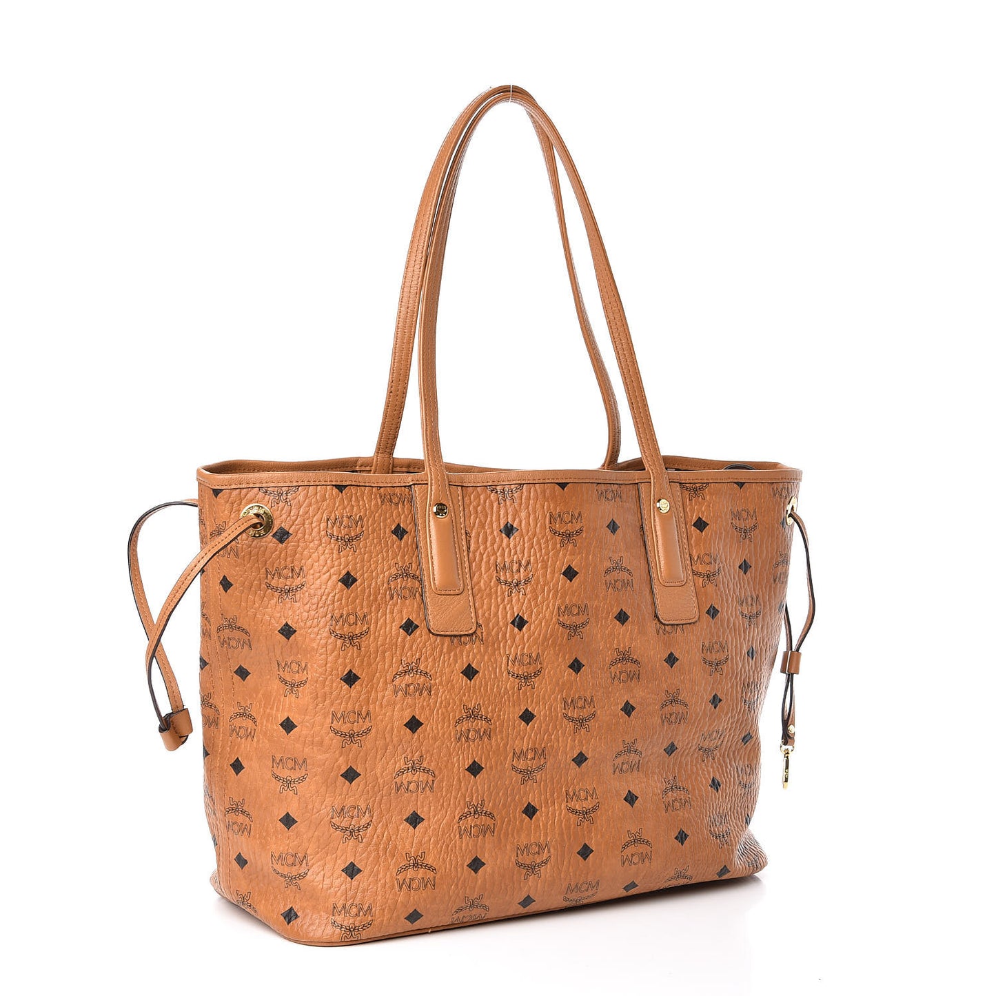 Visetos Medium Liz Reversible Shopper Tote Cognac