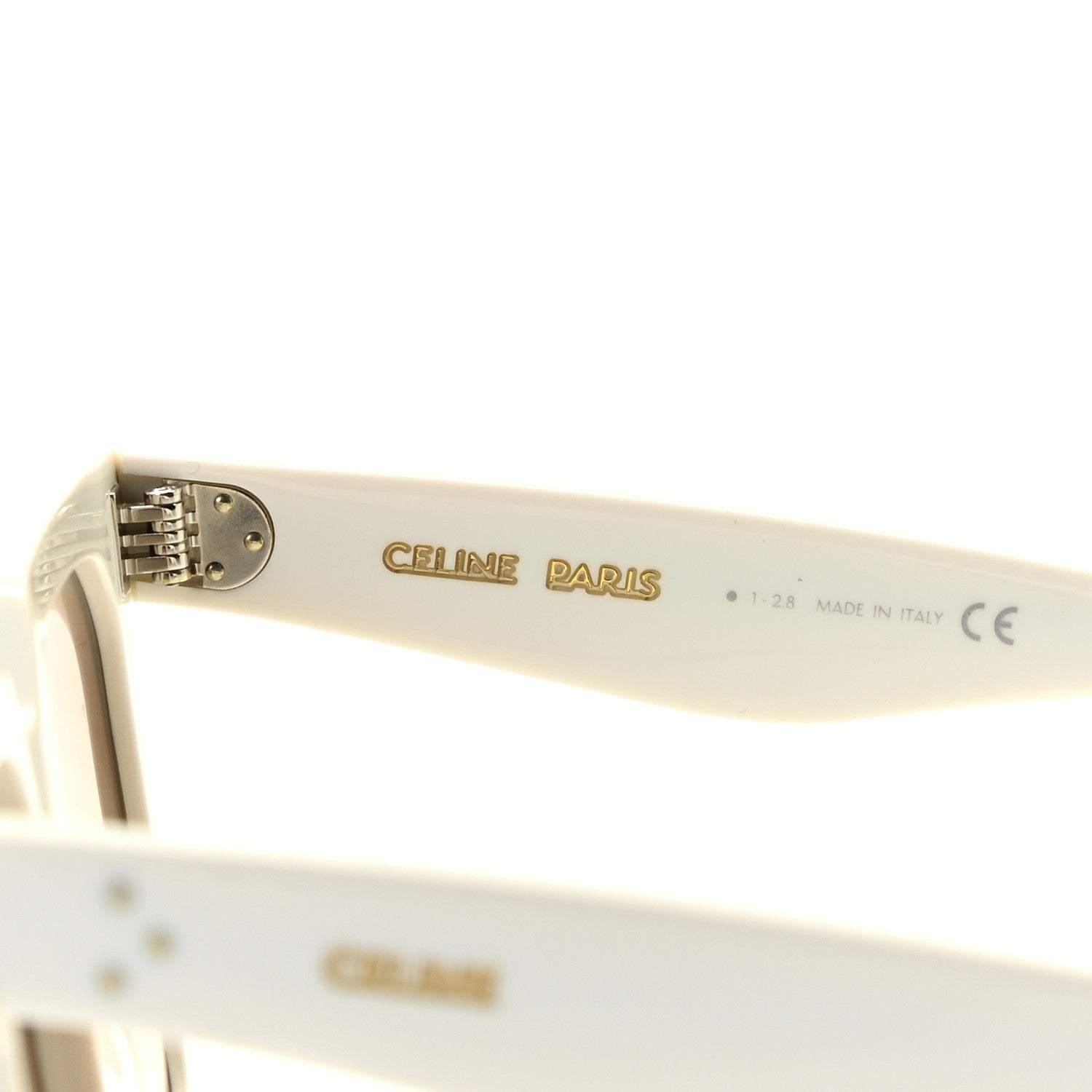 Celine Acetate Studded Square Sunglasses CL40551S White 5 of 6