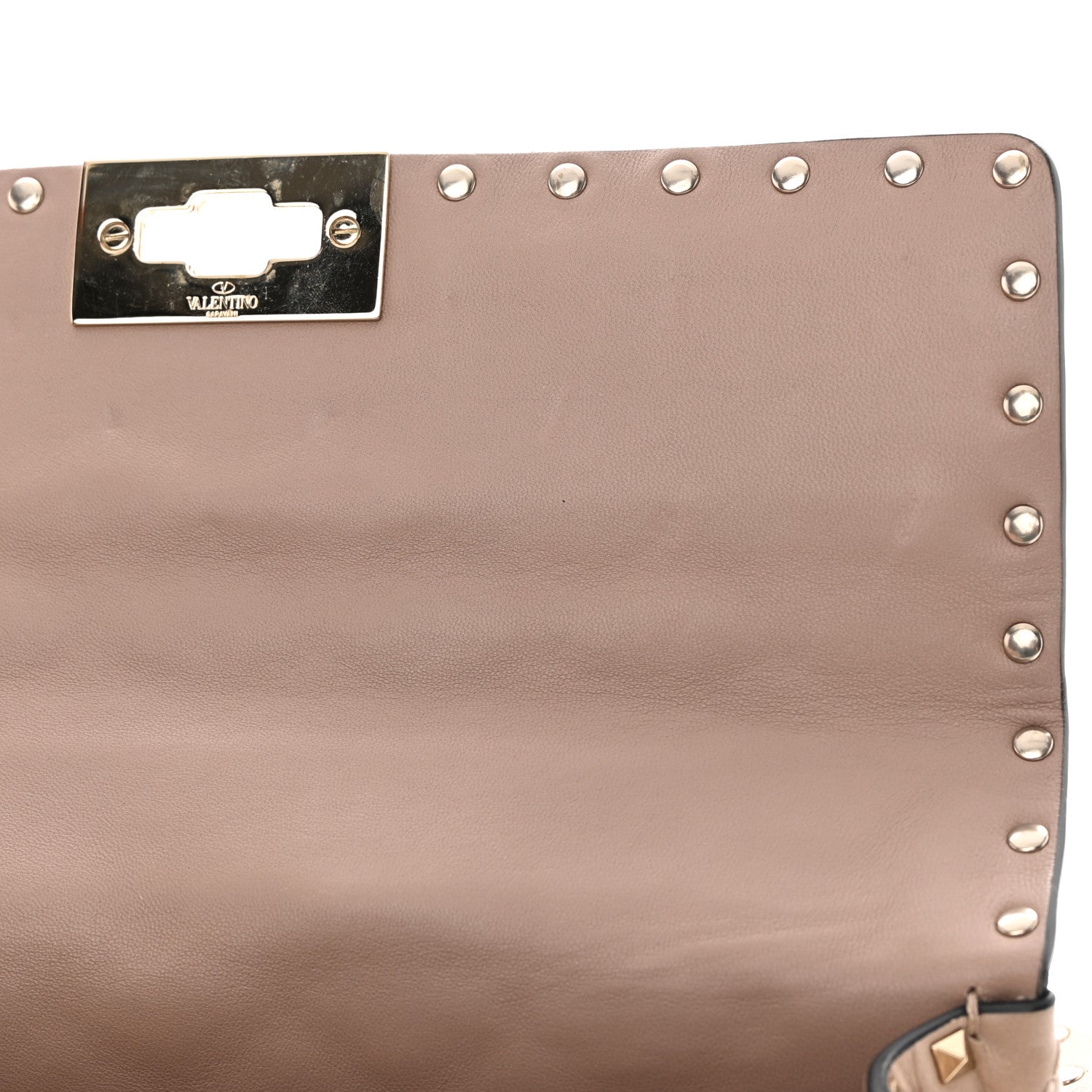 Valentino Garavani Lambskin Medium Rockstud Spike Shoulder Bag Poudre 11 of 15