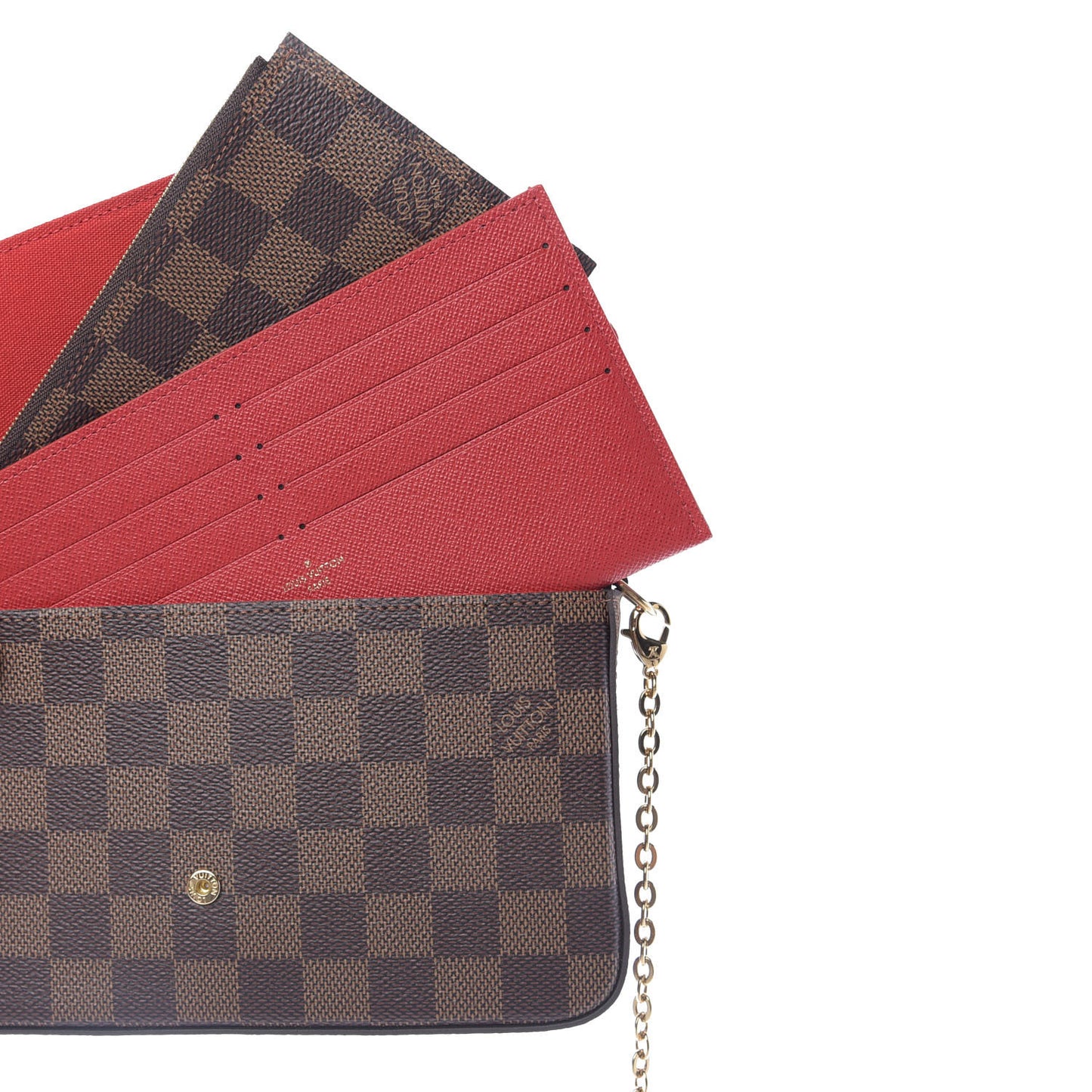 Damier Ebene Pochette Felicie Chain Wallet