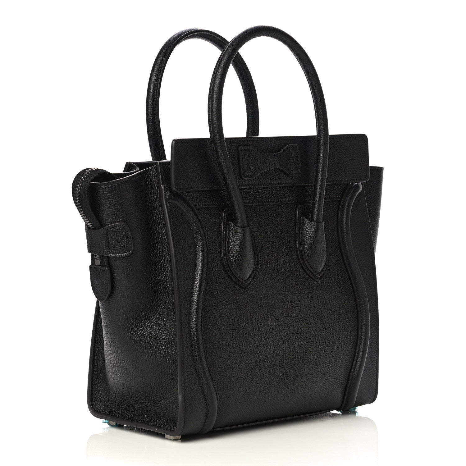 Celine Drummed Calfskin Micro Luggage Black 3 of 12