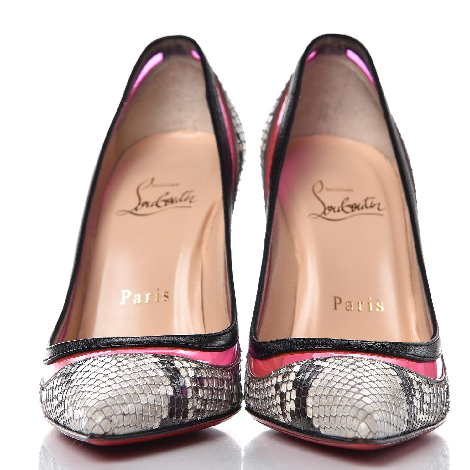 Christian Louboutin Python Lucido PVC Kid Paulina 100 Pumps 35 Multicolor 2 of 12