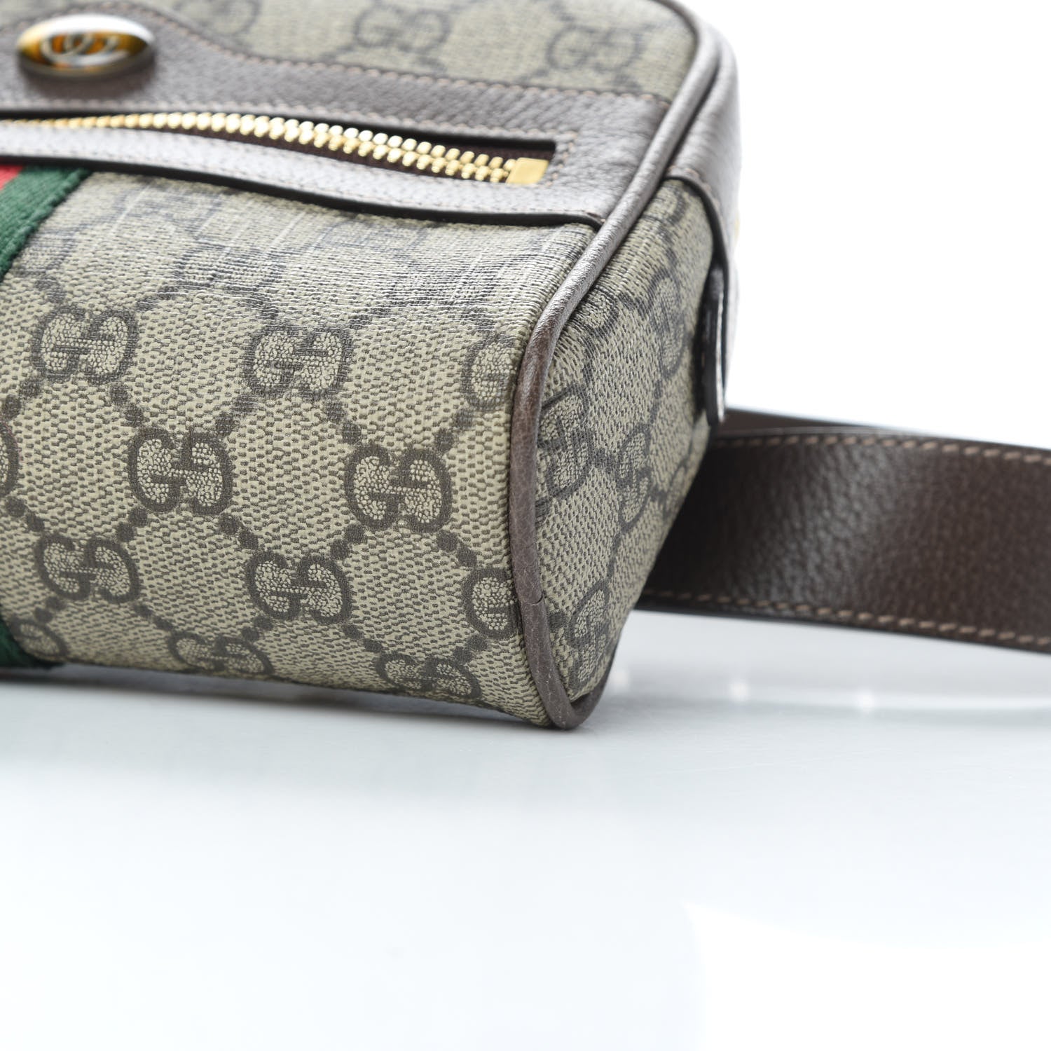 Gucci GG Supreme Monogram Web Small Ophidia Belt Bag 85 34 Dark Brown 10 of 10