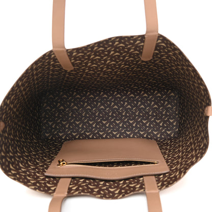 Burberry Calfskin TB Motif Embossed Medium Tote Camel 5 of 13