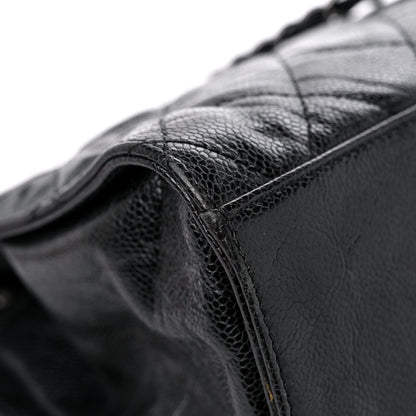 Chanel Crumpled Grained Calfskin Jumbo CC Crave Flap Black 10 of 15