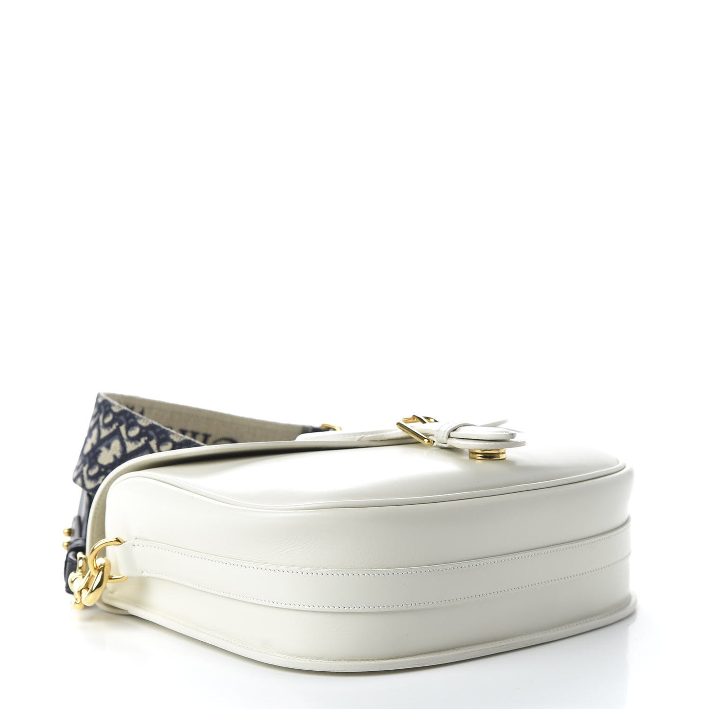 Box Calfskin Large Bobby Flap White
