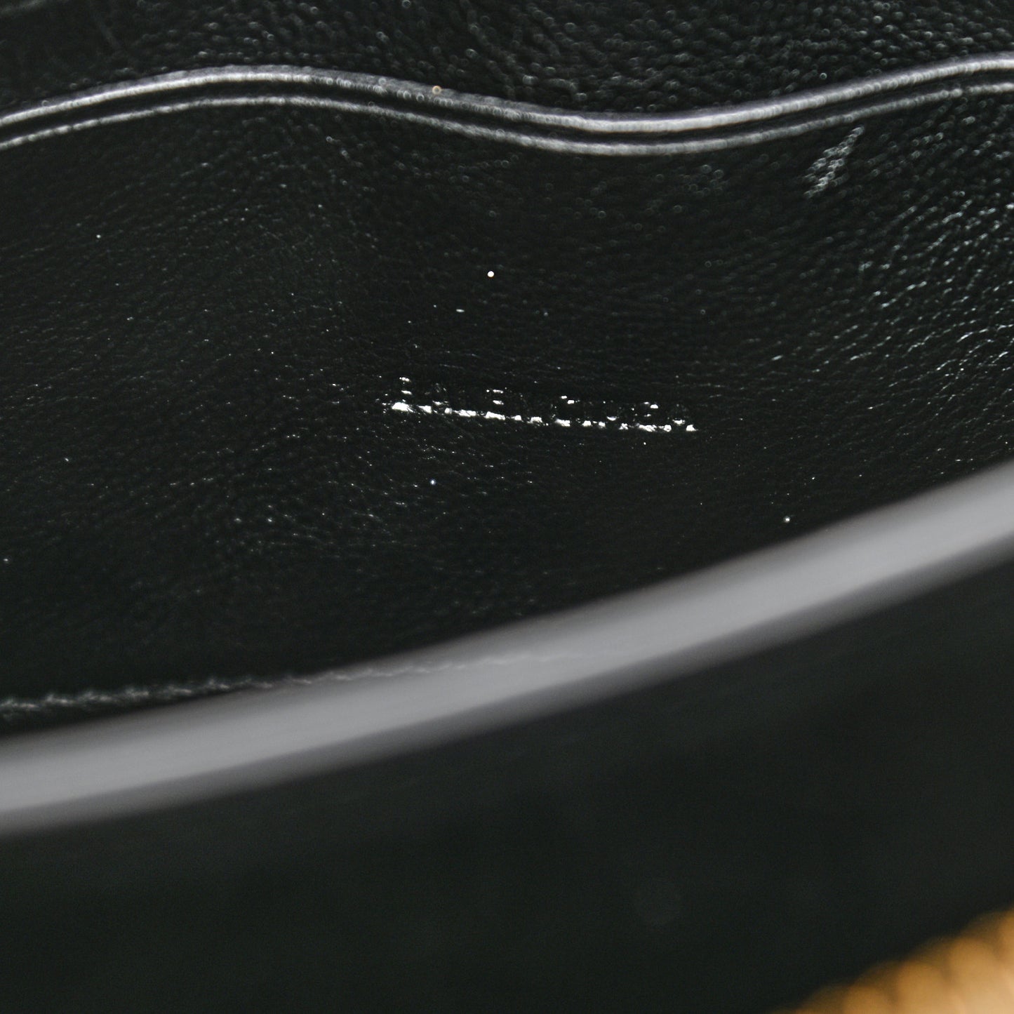 Grained Calfskin Neo Classic Gold Hardware Multipouch Black