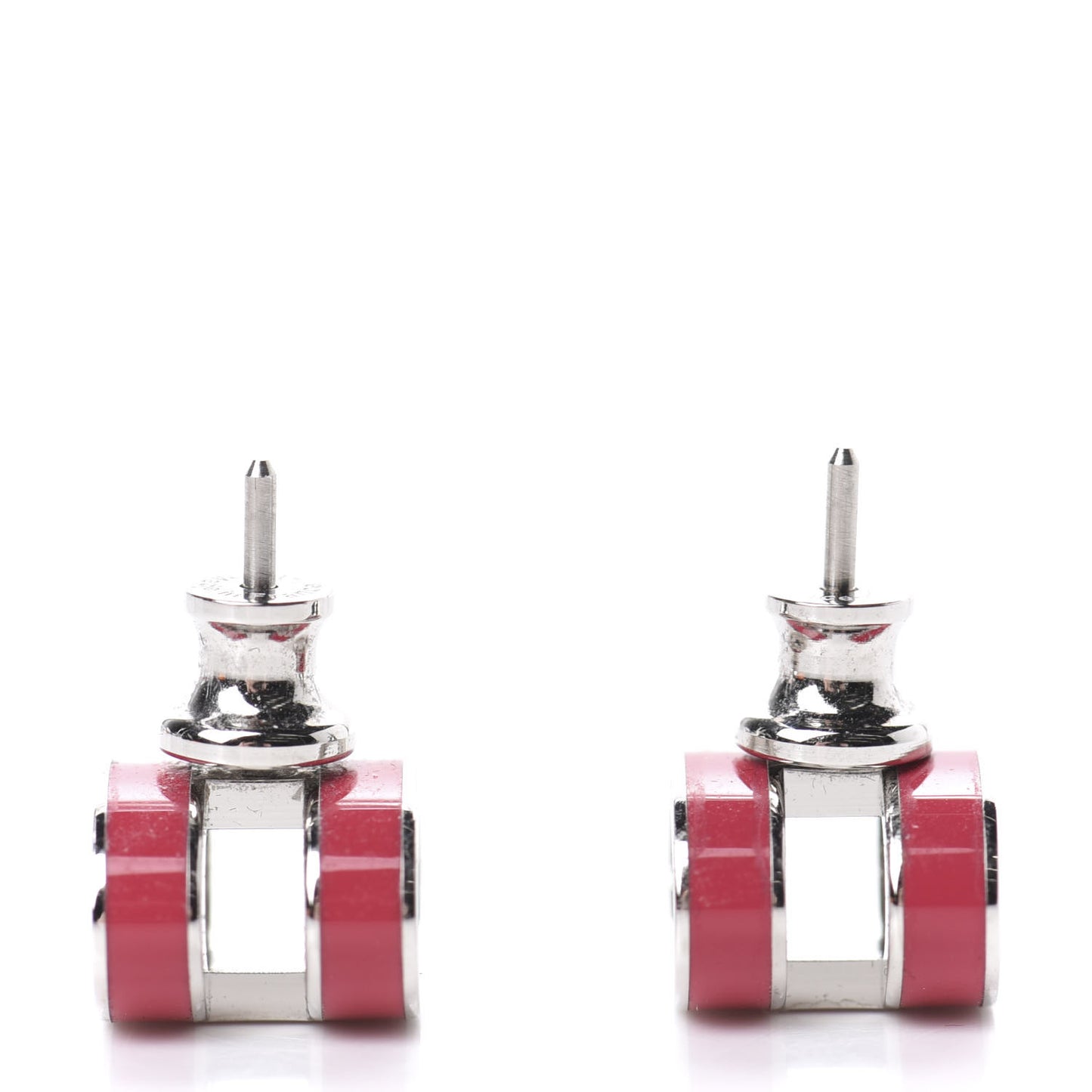 Palladium Lacquered Pop H Earrings Rose Extreme