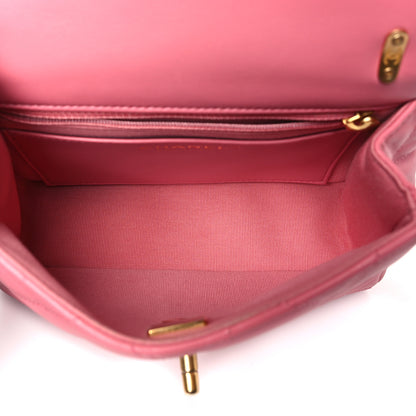 Chanel Lambskin Quilted Mini Charms Square Flap Pink 5 of 10