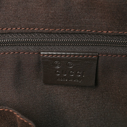 Gucci Denim Monogram Abbey Medium Tote Brown 5 of 12