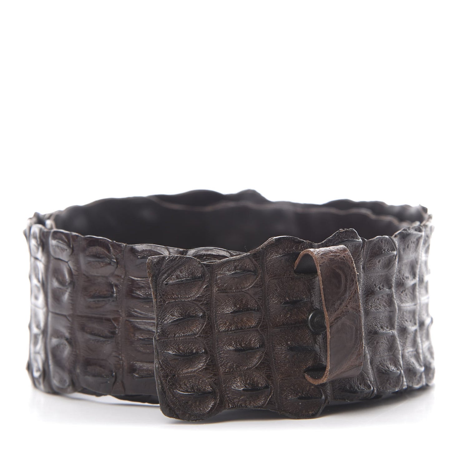 Crocodile Belt M Brown
