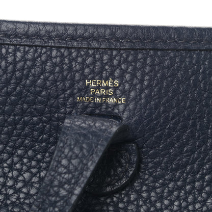 Hermes Taurillon Clemence Evelyne TPM Bleu Nuit 6 of 9