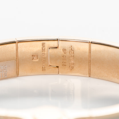 Hermes Enamel Narrow Charniere Hinged Bracelet S Pannacotta 6 of 6