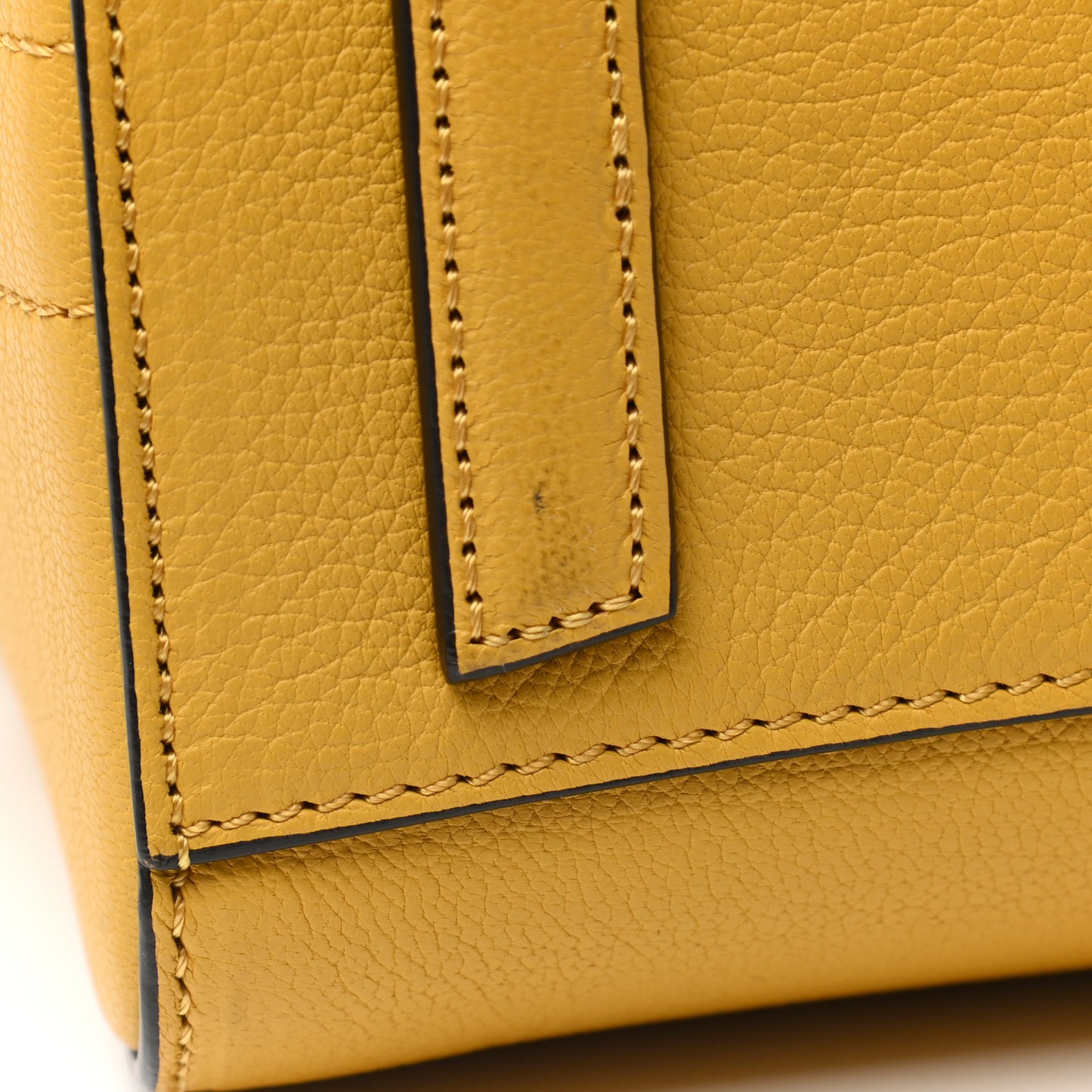 Sugar Goatskin Mini Antigona Dark Yellow