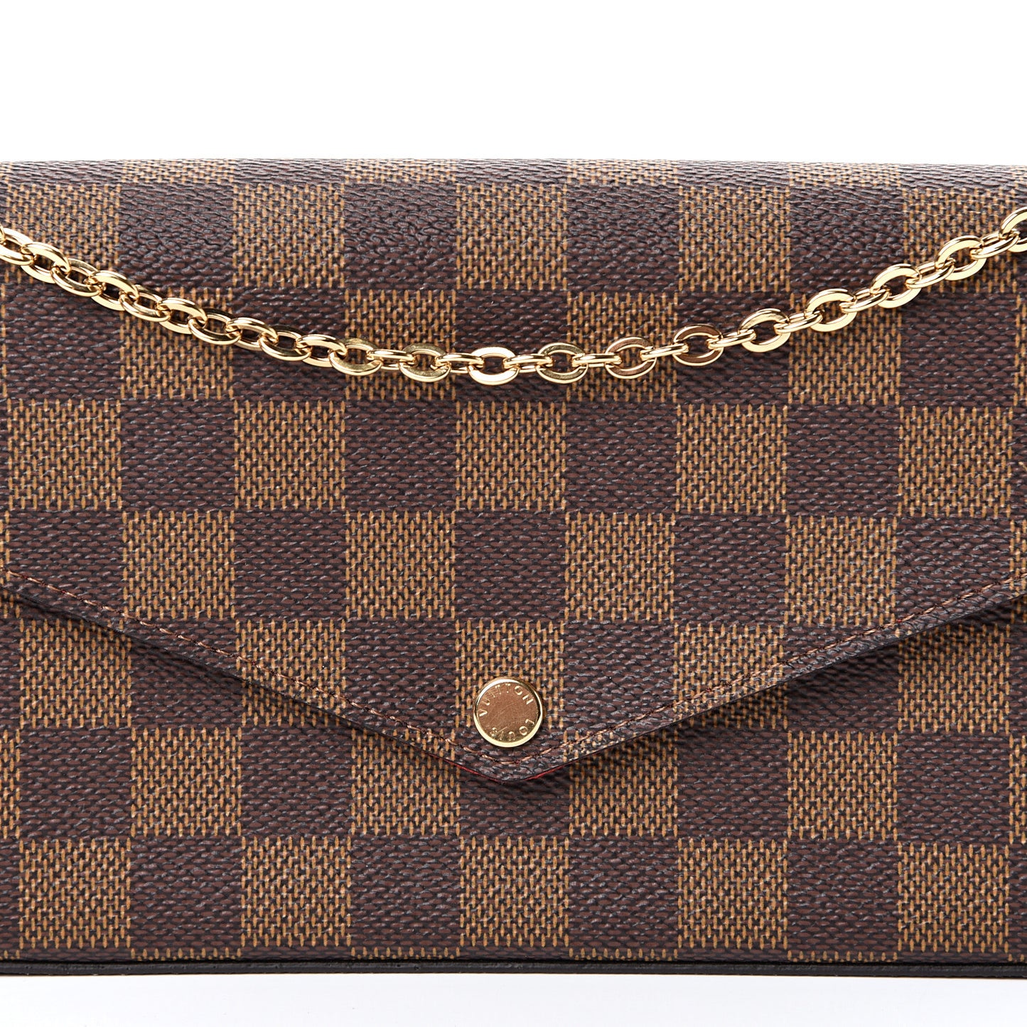 Damier Ebene Pochette Felicie Chain Wallet
