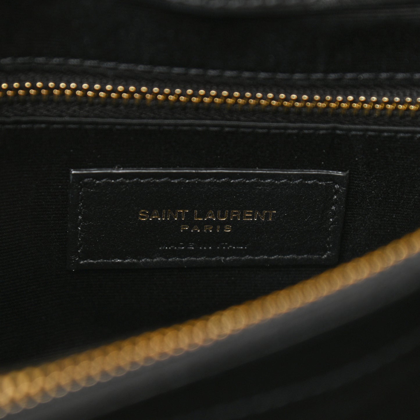 Calfskin Y Quilted Monogram Medium Loulou Chain Satchel Black