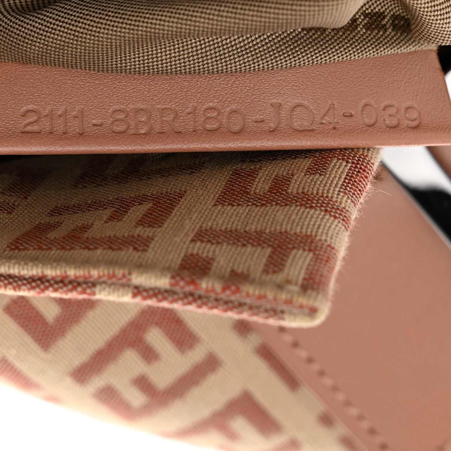 Fendi Zucchino Vitello Mini Mama Baguette Beige Bruciato Bois de Rose 7 of 11