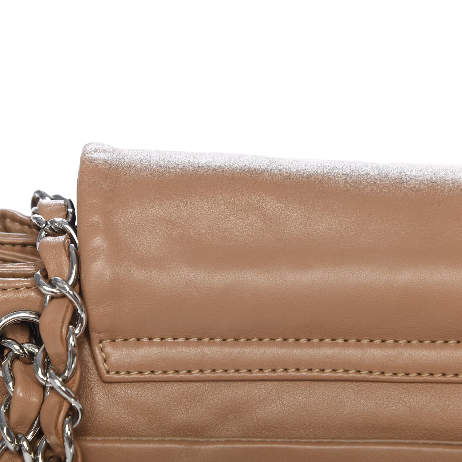 Chanel Calfskin Diagonal Ligne Flap Beige 12 of 12