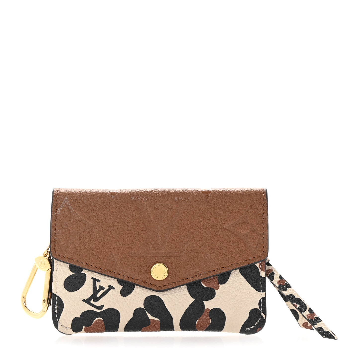 Empreinte Monogram Giant Wild At Heart Key Pouch Caramel