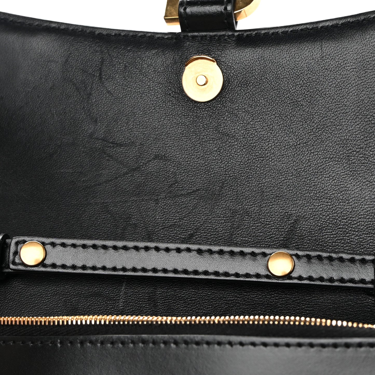 Shiny Box Calfskin Hourglass Chain Bag Black