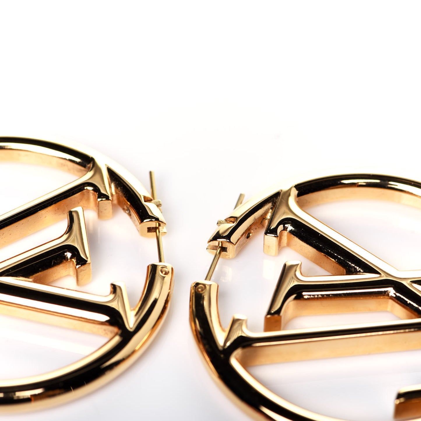 Metal Louise Hoop Earrings Gold