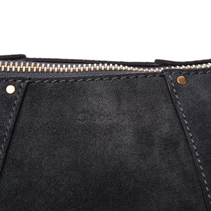 Chloe Calfskin Suede Small Hayley Hobo Silver Blue 9 of 9