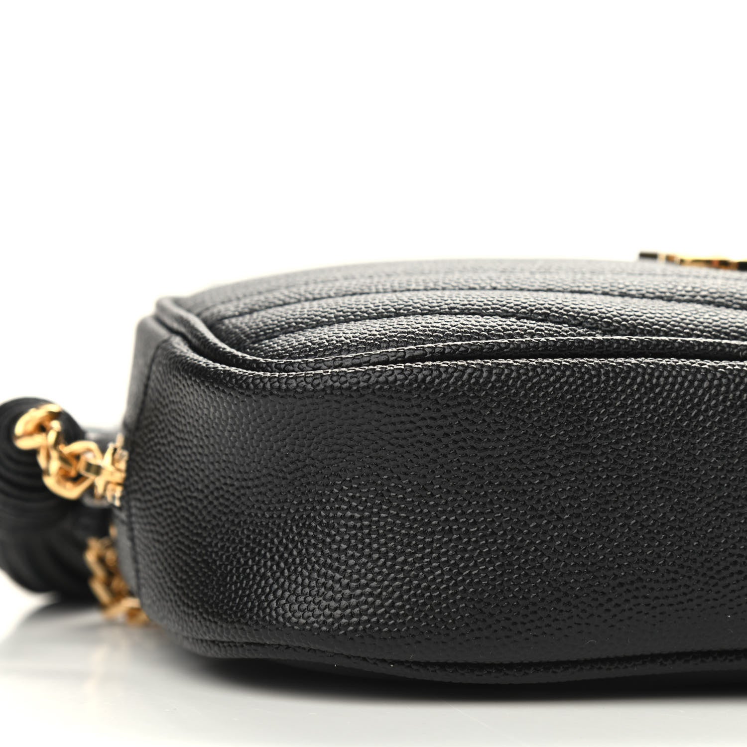 Saint Laurent Grain De Poudre Matelasse Monogram Mini Lou Camera Bag Black 8 of 9