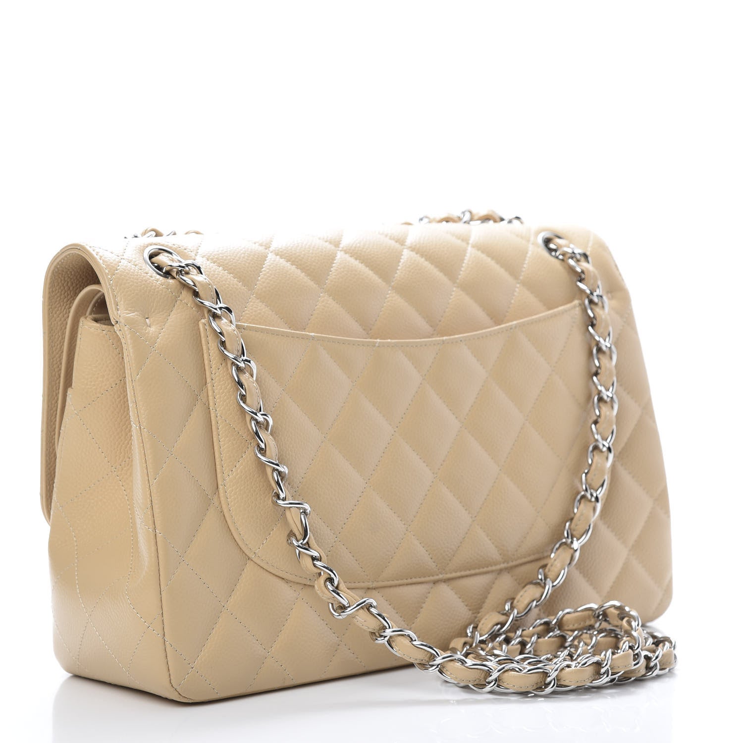Chanel Caviar Quilted Jumbo Double Flap Beige Clair 3 of 16