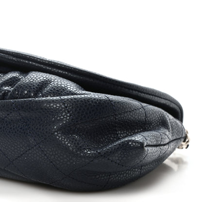 Chanel Caviar Half Moon Wallet On Chain WOC Dark Blue 11 of 11