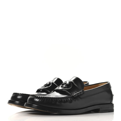Gucci Calfskin Mens Interlocking G Millennial Ribot Loafers 8.5 Black 4 of 12