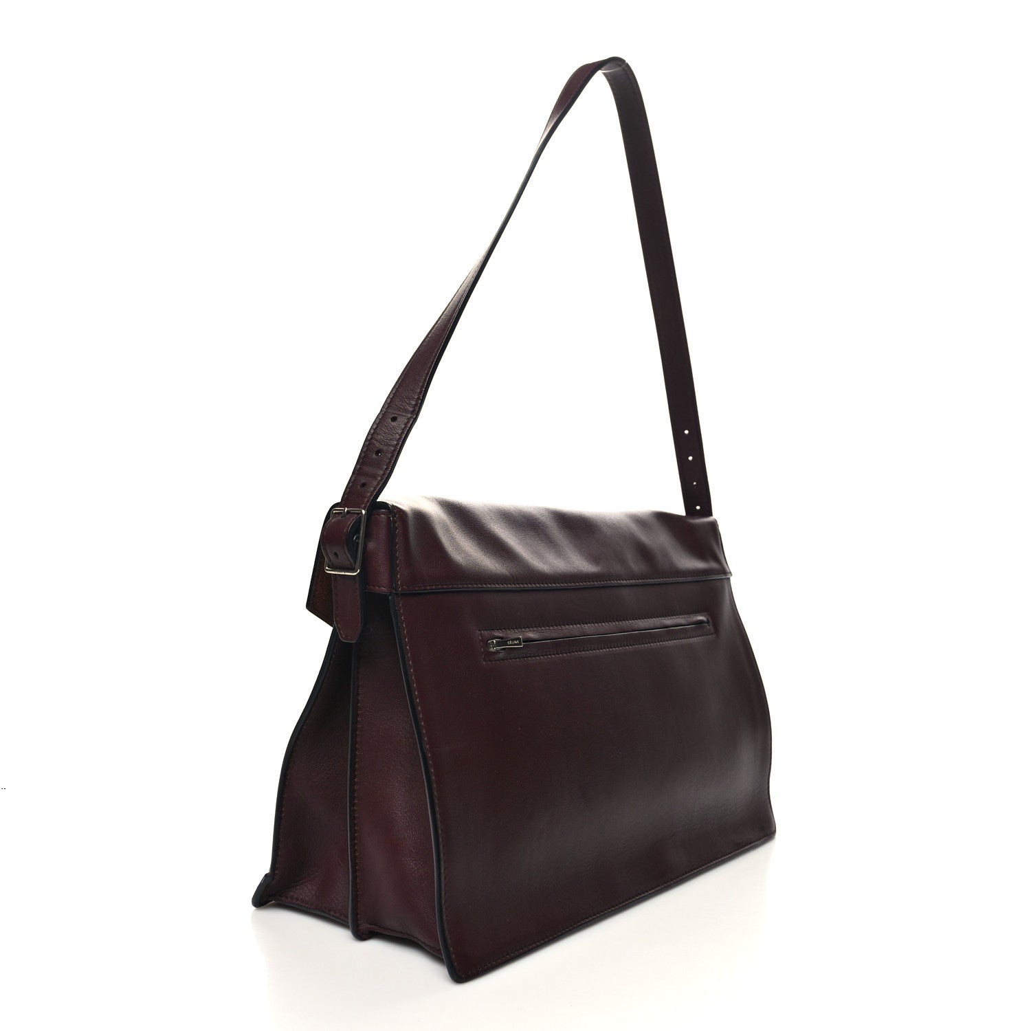 Celine Smooth Calfskin Suede Diamond Shoulder Bag Brown 3 of 13