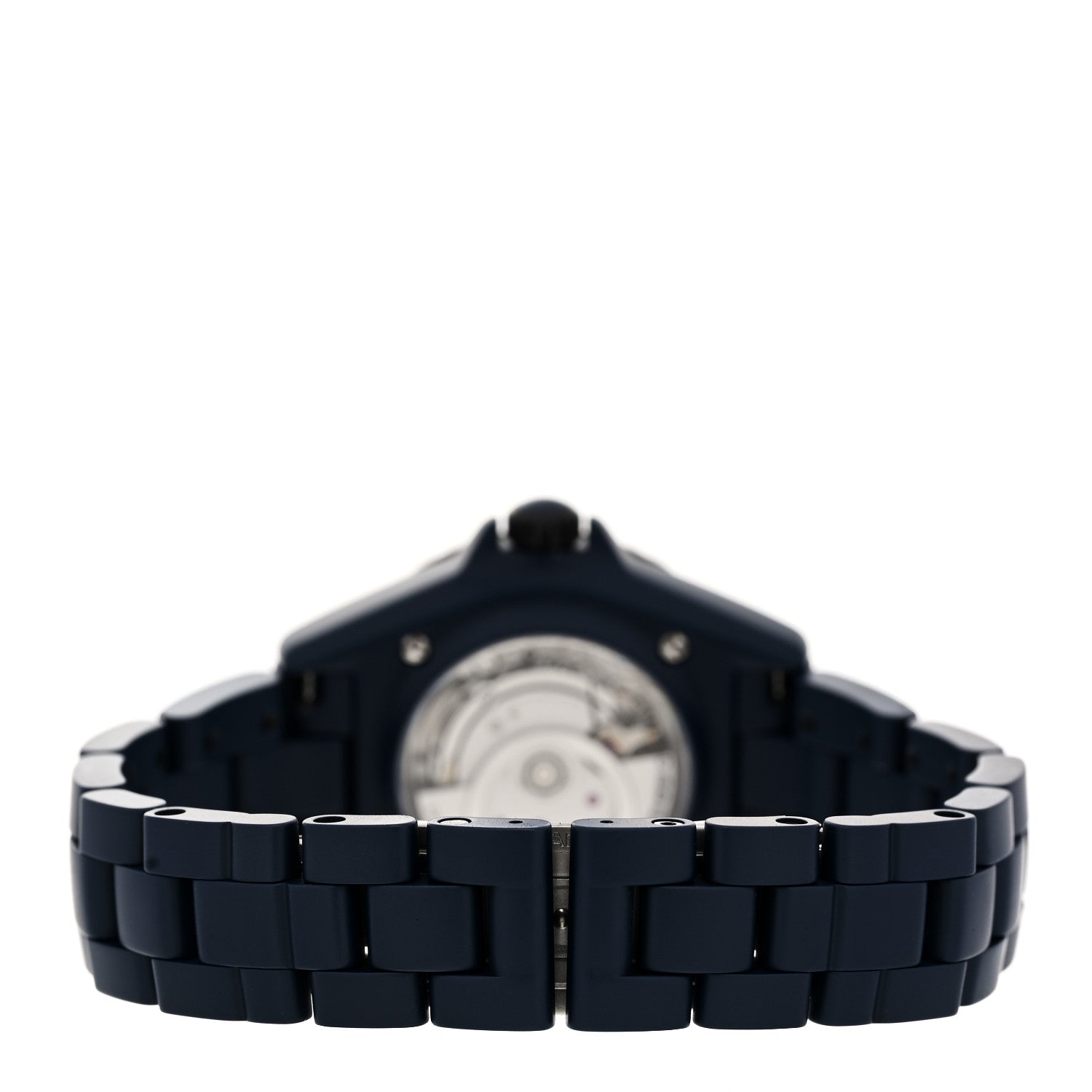 Chanel Stainless Steel Ceramic Diamond 33mm J12 Automatic Watch Blue 3 of 5