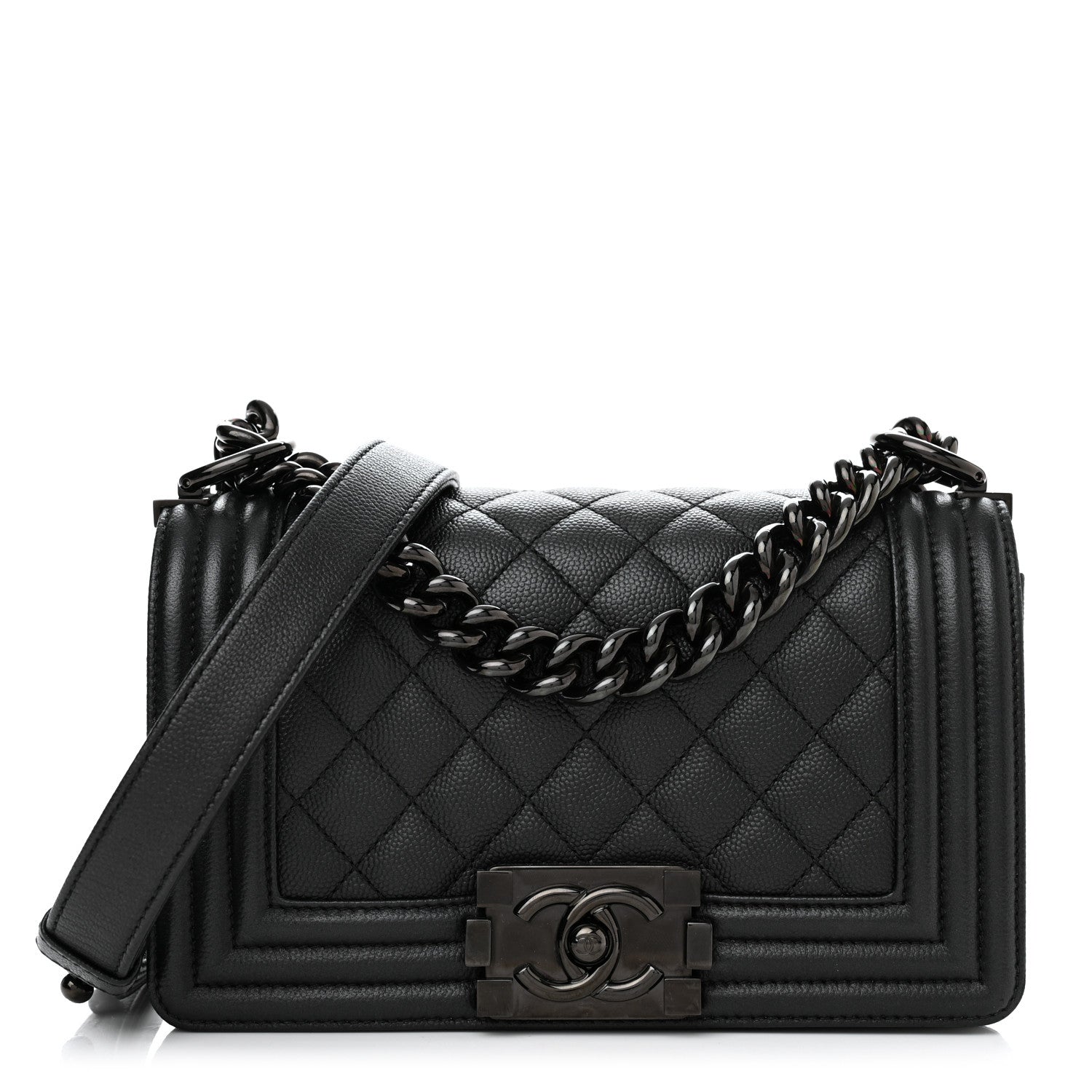 Chanel Caviar Quilted Small Boy Flap So Black 1 of 11