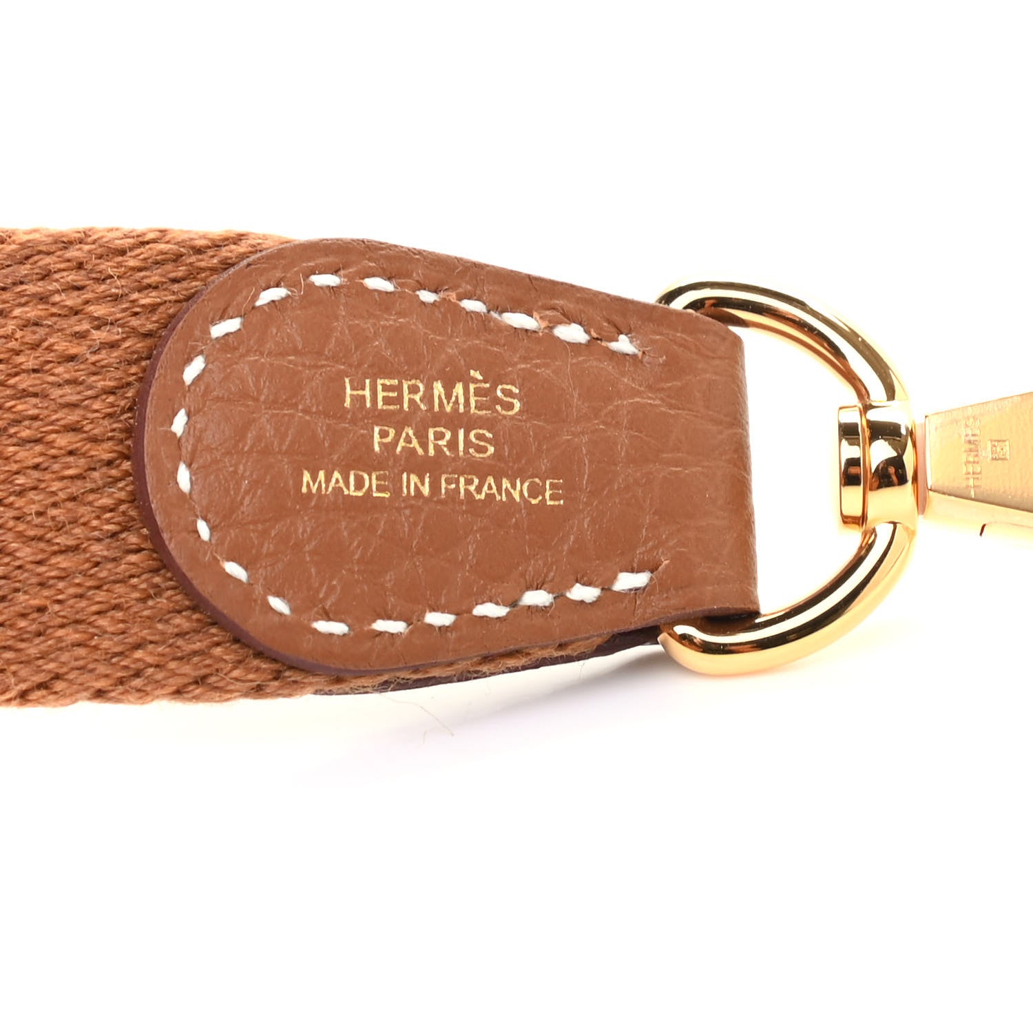 Hermes Toile Taurillon Clemence Shoulder Strap Gold 3 of 3