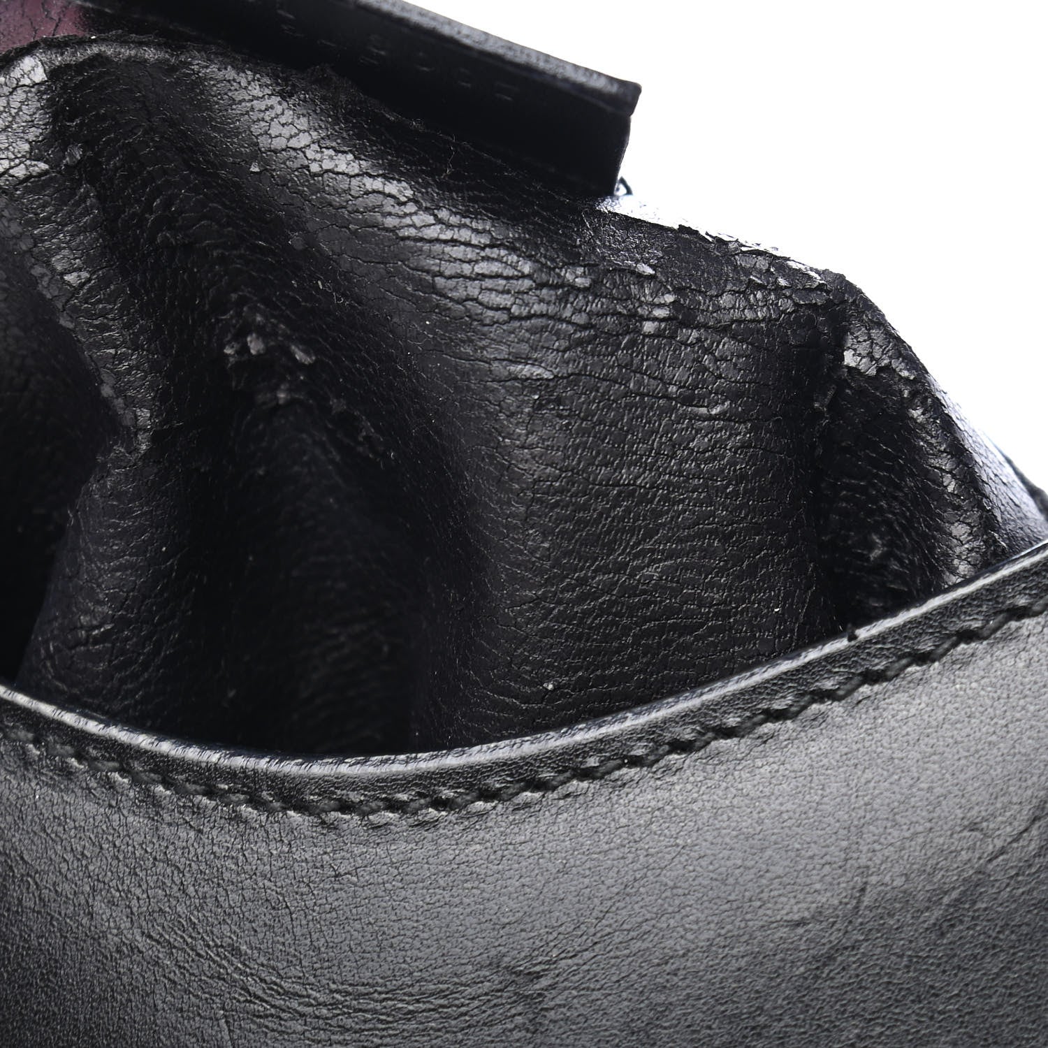 Gucci Smooth Calfskin Bamboo Handle Shoulder Bag Black 11 of 12