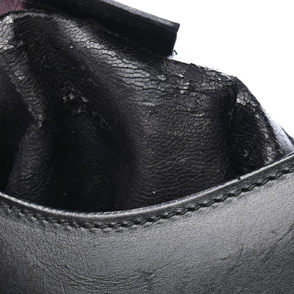 Gucci Smooth Calfskin Bamboo Handle Shoulder Bag Black 11 of 12