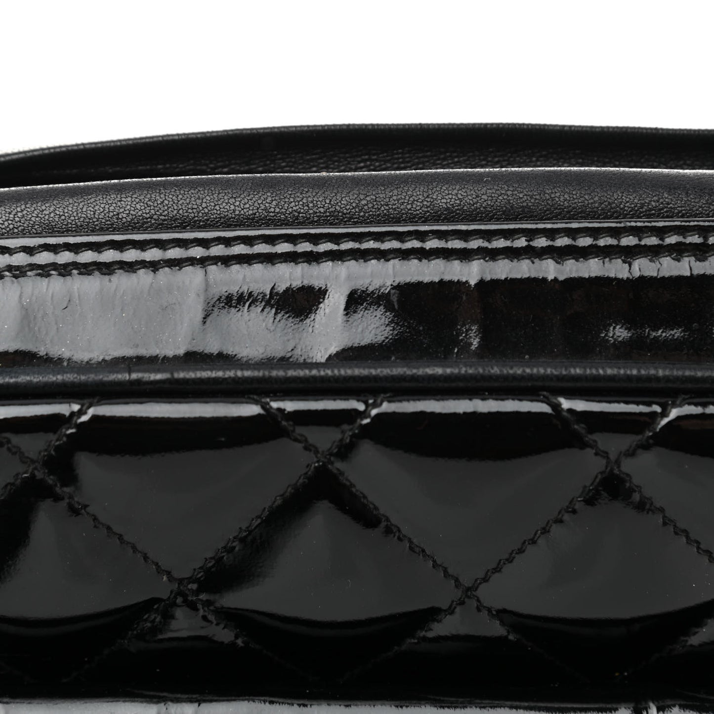 Patent Quilted Tassel Camera Case Black
