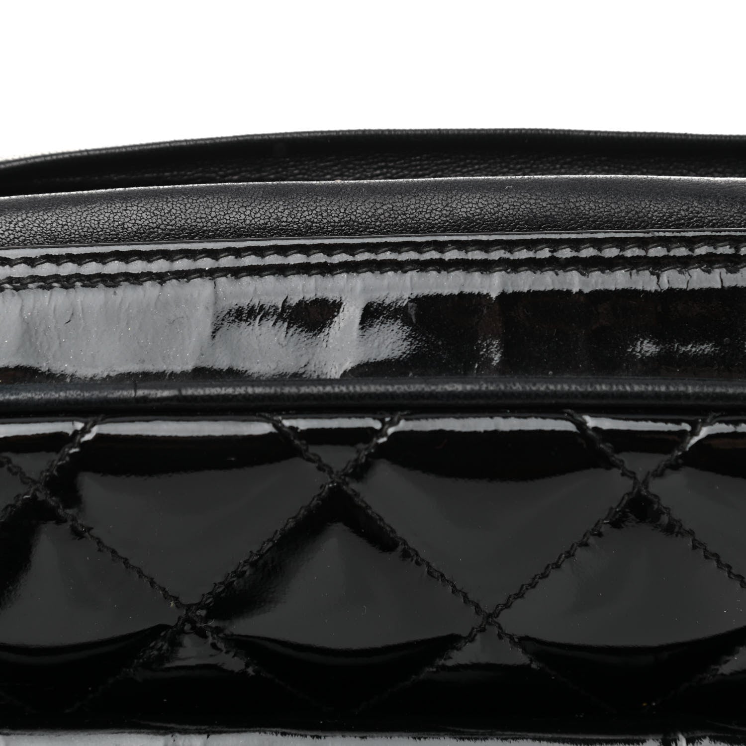 Chanel Patent Quilted Tassel Camera Case Black 14 of 14