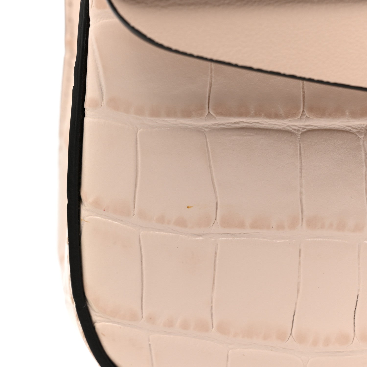 Chloe Calfskin Crocodile Embossed Small C Double Carry Cement Pink 12 of 13