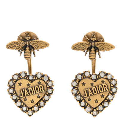 Christian Dior Metal Bee J'Adior Earrings Aged Gold 1 of 5